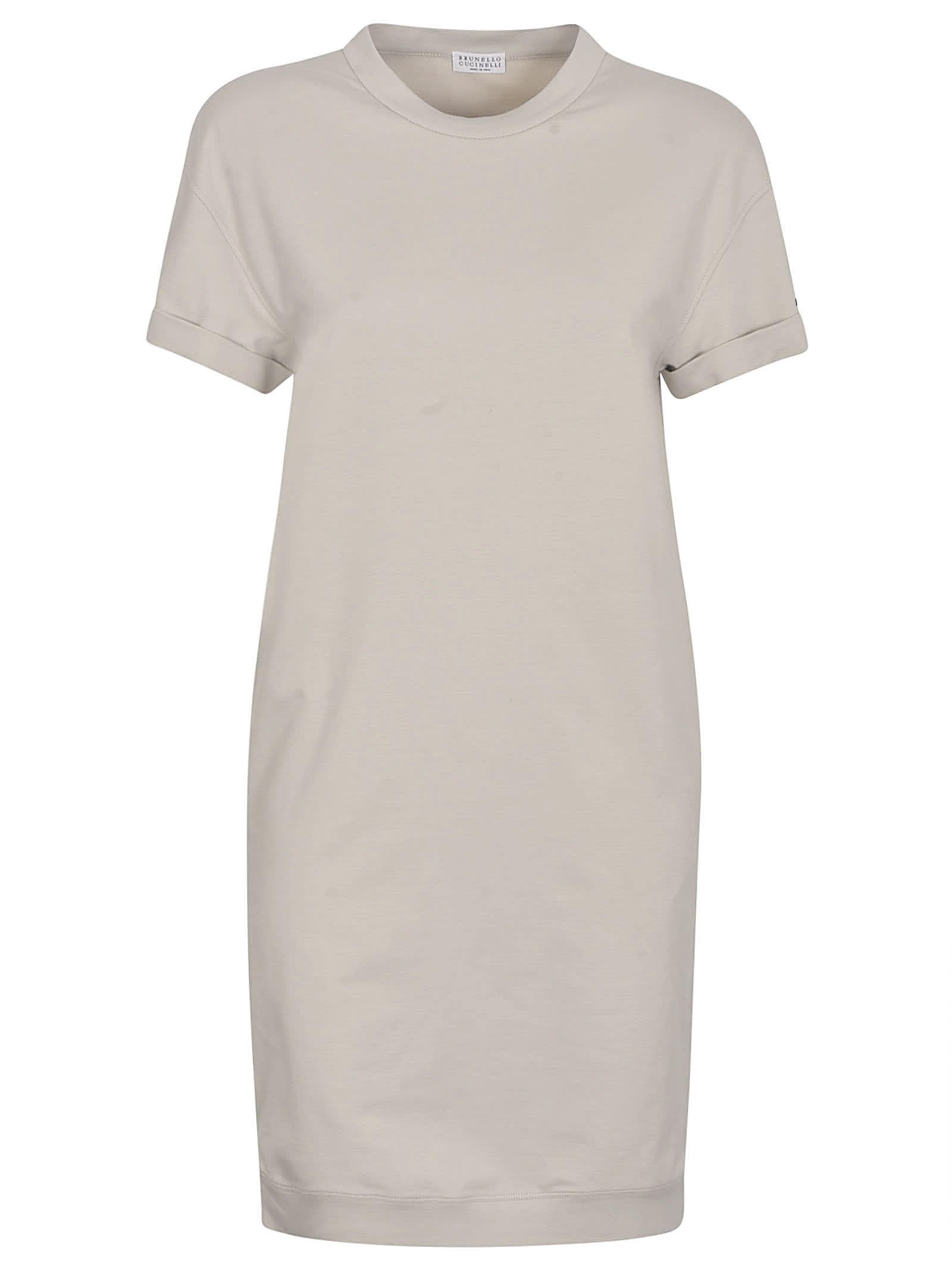 Brunello Cucinelli Monili-detail stretch-cotton minidress - Grau