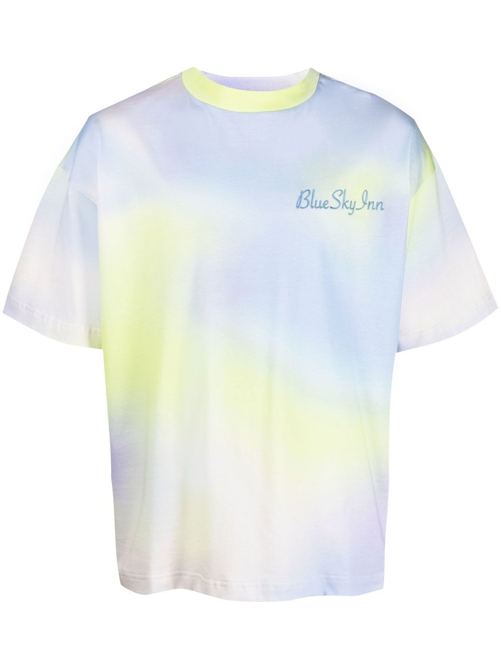 Tie dye logo print T-shirt - Yellow