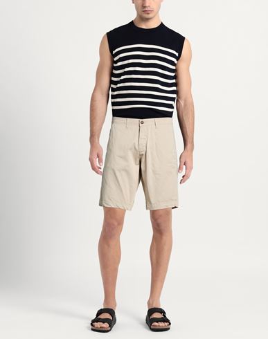 Man Shorts & Bermuda Shorts Beige Size 42 Cotton, Elastane