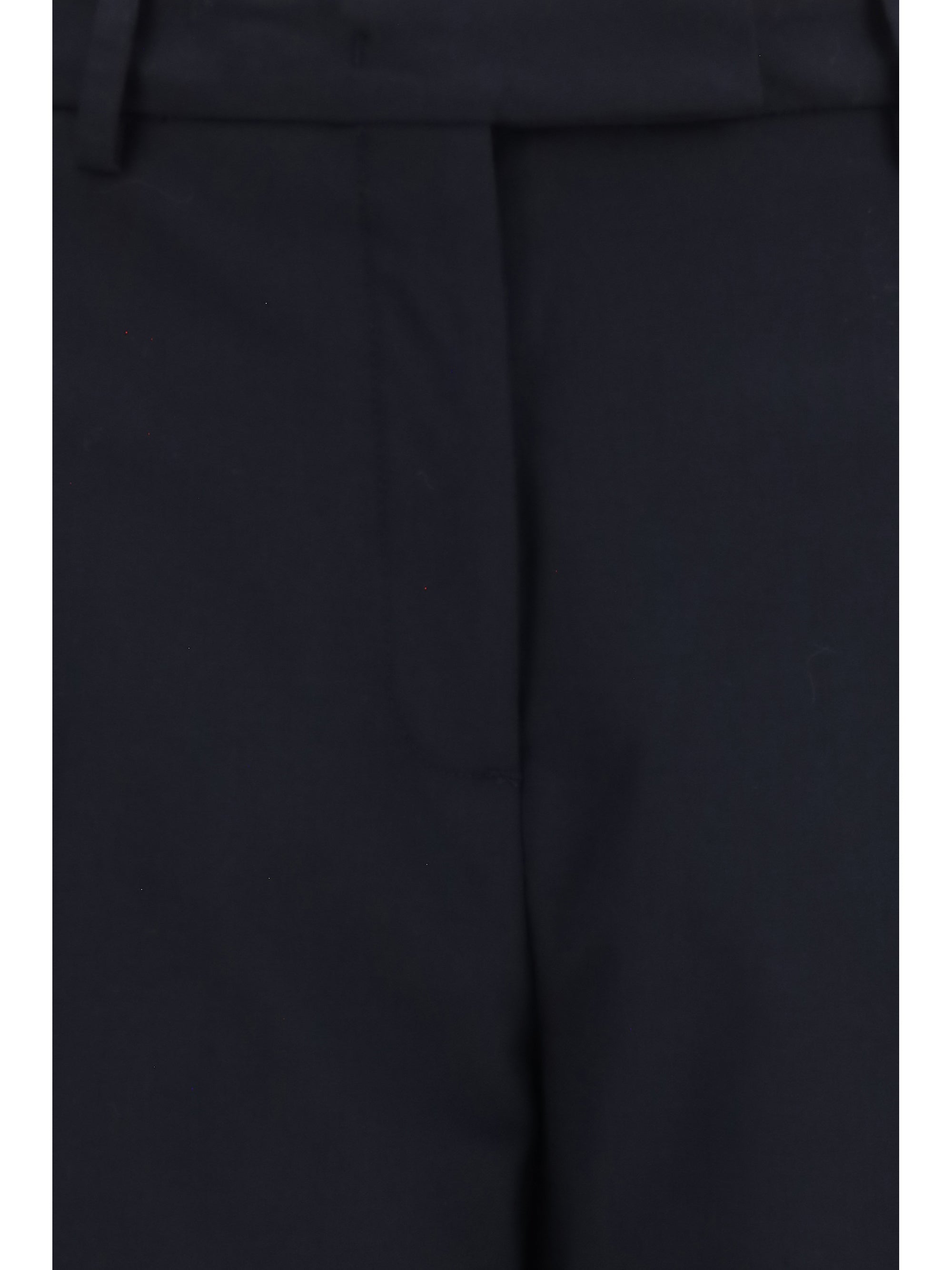 Straight-Leg Wool-Blend Trousers — Navy