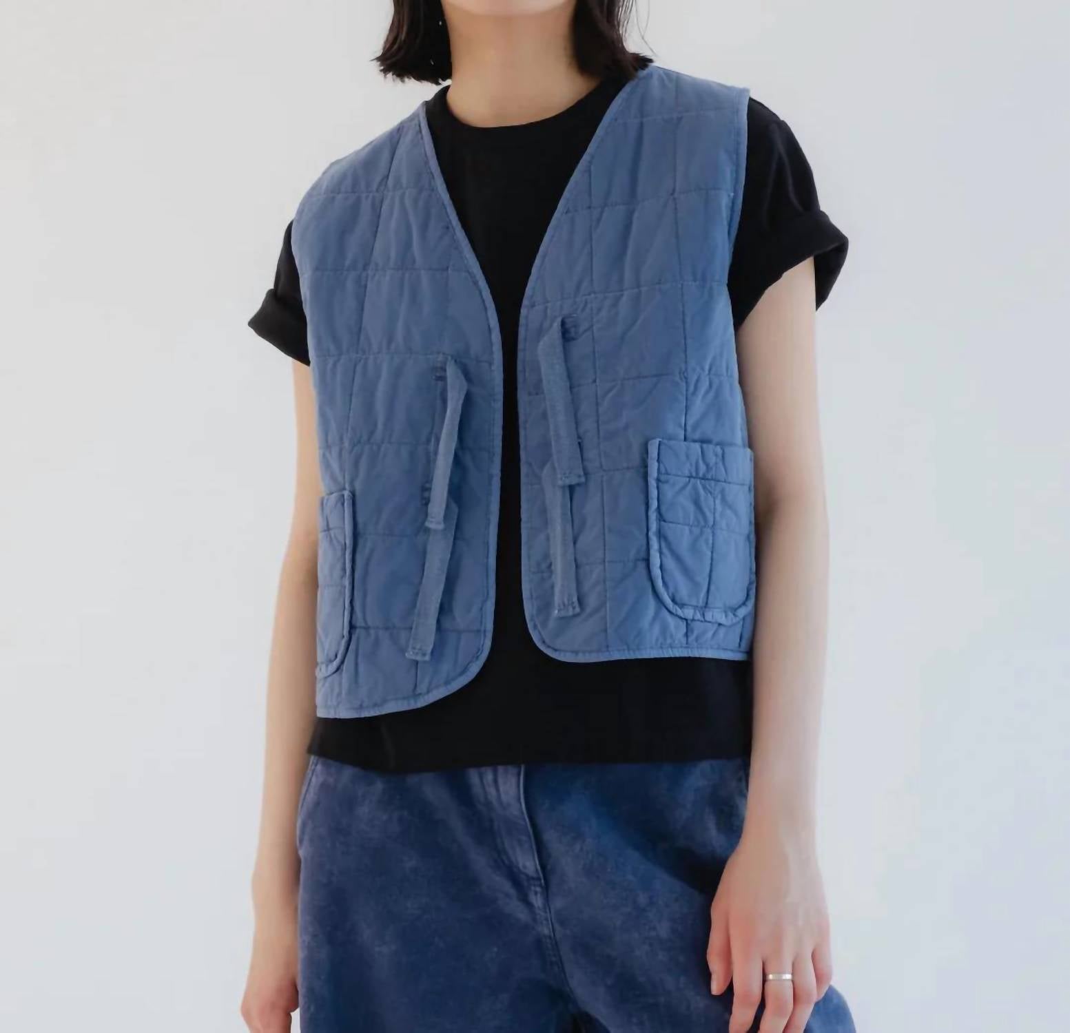 Cotton Quilt Life Vest In Infinity Blue