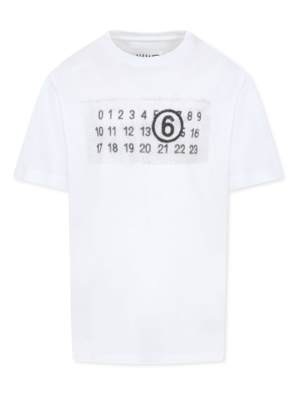 Numbers-print T-shirt - White