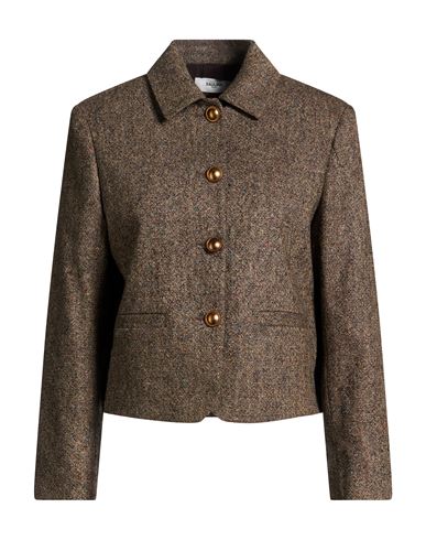 Woman Jacket Khaki Size 8 Wool, Cashmere
