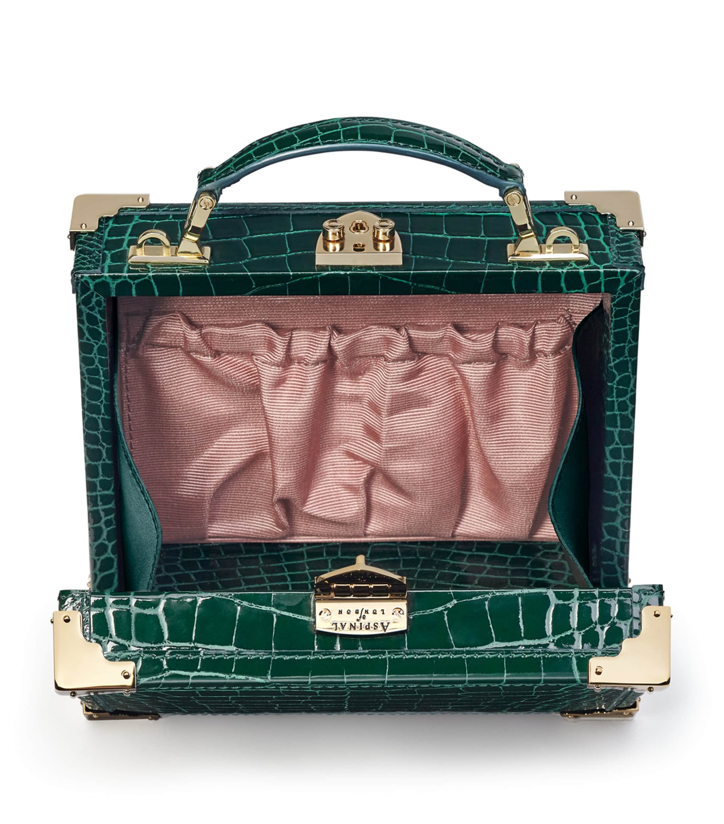 Mini Leather Trunk Clutch Bag