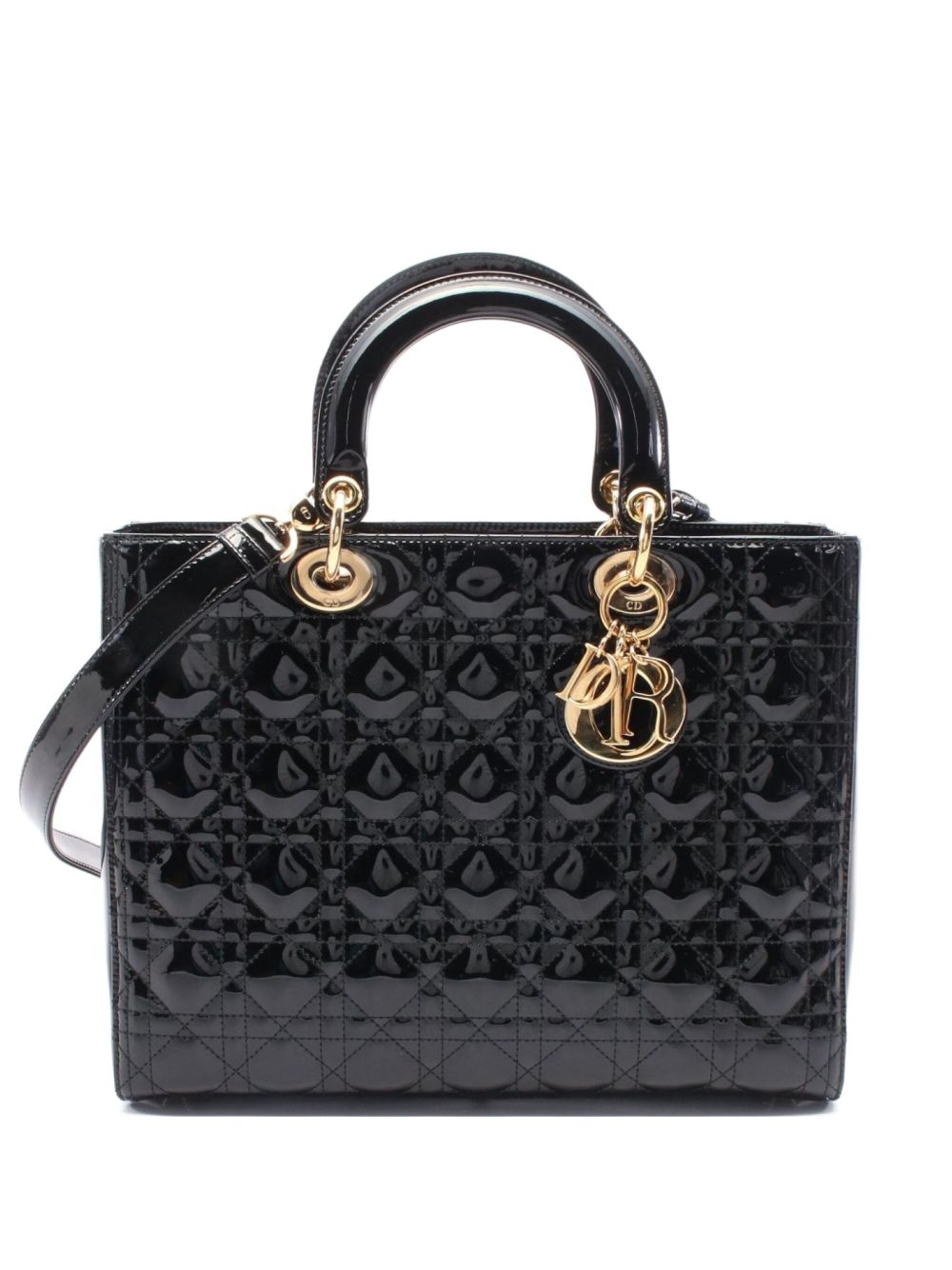 2010s Lady Dior leather handbag - Black