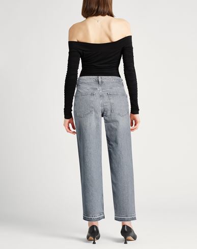 Woman Jeans Grey Size 25 Cotton, Elastane