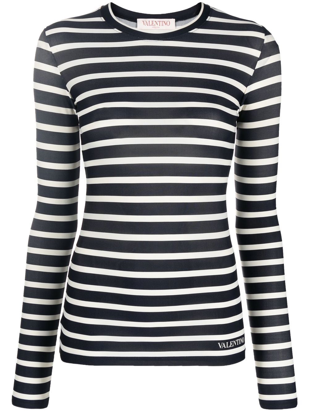Striped knitted top - Blue