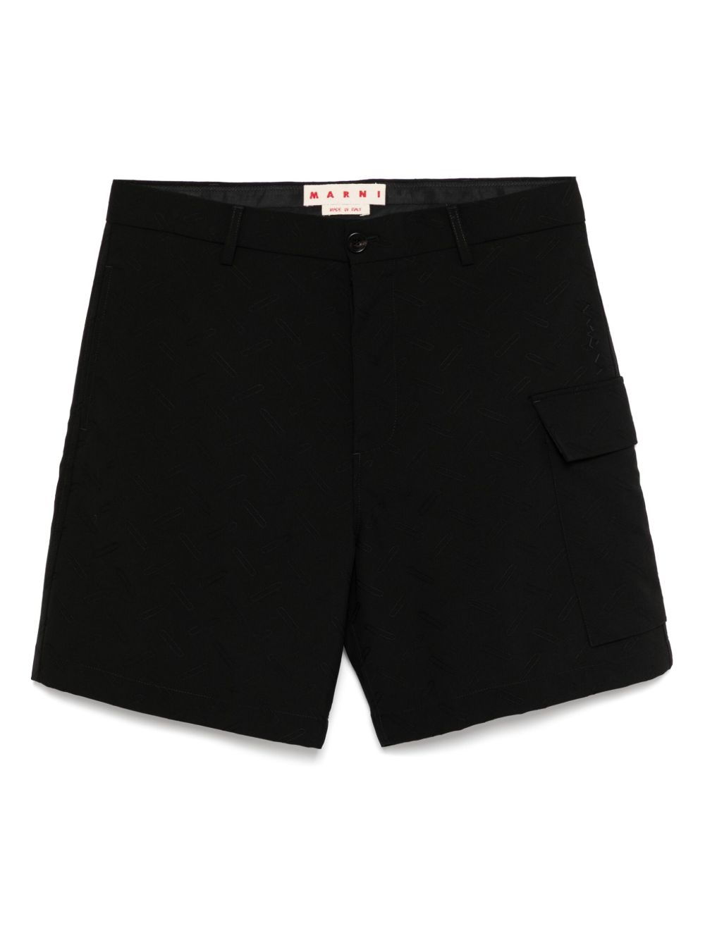 Confetti-embroidered shorts - Black