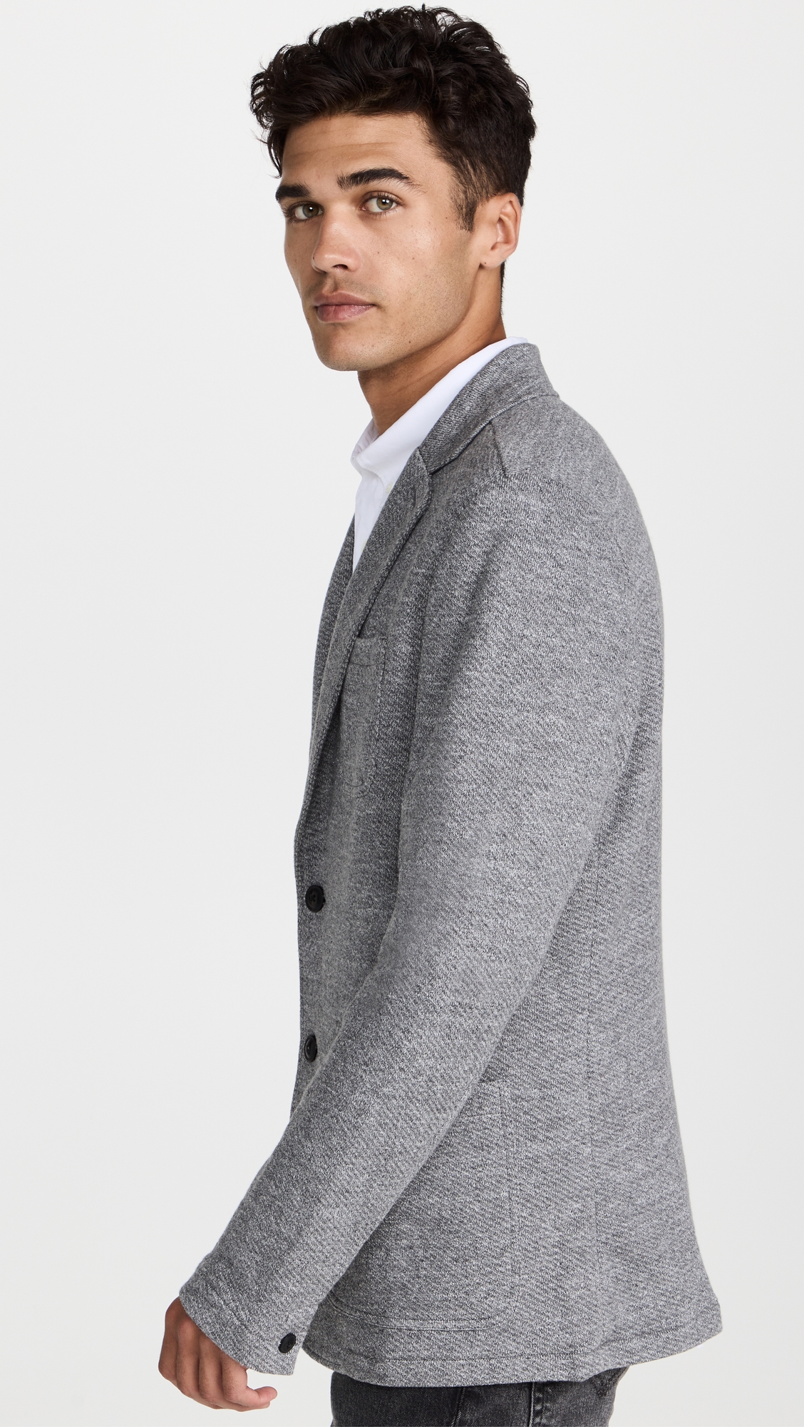 Inlet Knit Blazer Medium Grey Melange