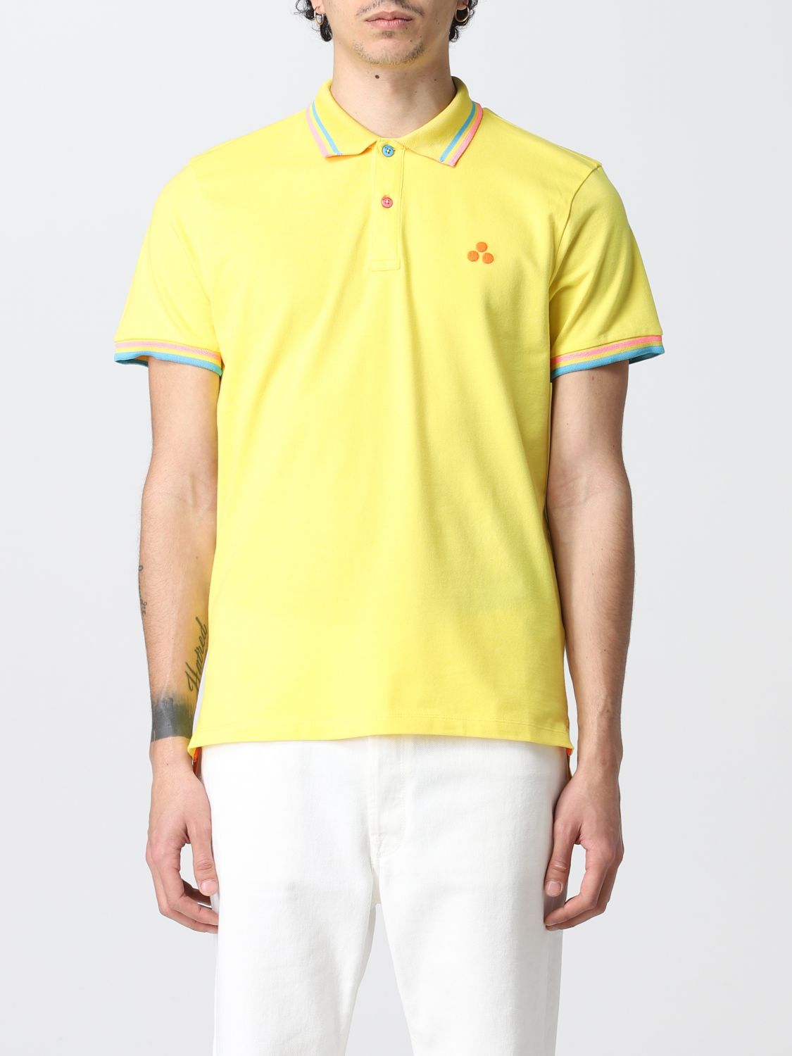 Polo Shirt Men colour Yellow