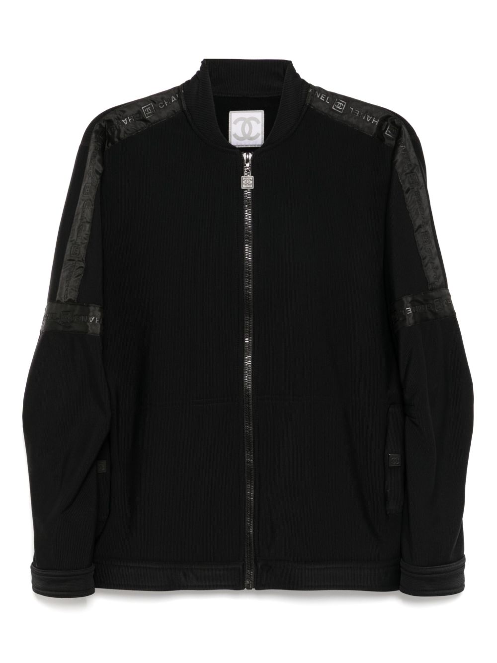 CHANEL Pre-Owned 2004 sport line zip-up jacket - Black
