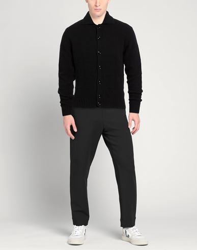 Man Cardigan Black Size M Wool