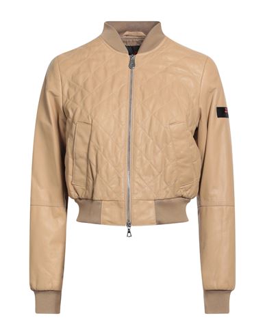 Woman Jacket Camel Size 6 Leather
