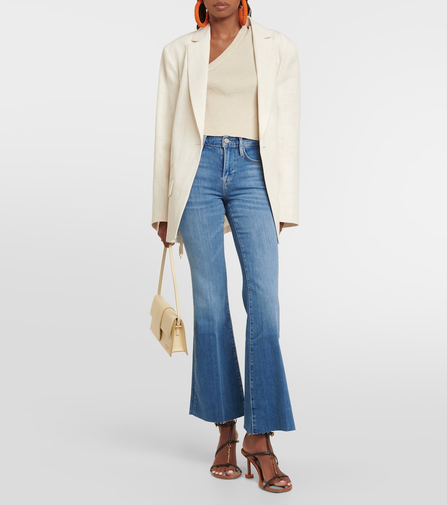 Le Easy Flare Raw Fray flared jeans