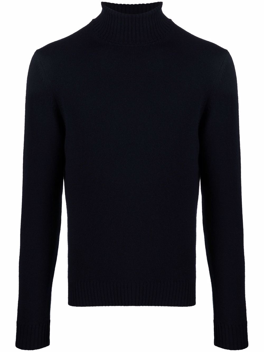 Fine-knit roll-neck jumper - Neutrals