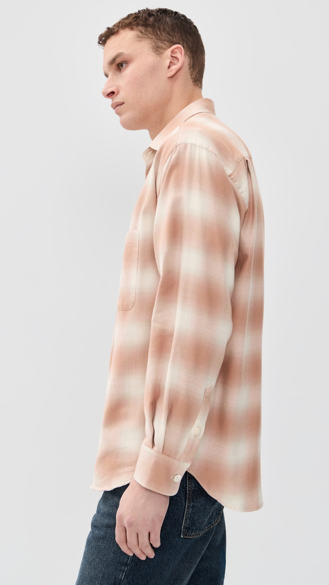 Shadow Flannel Shirt Coral