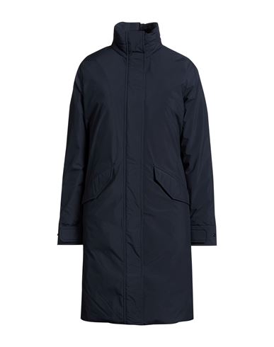 Woman Coat Midnight blue Size L Polyester