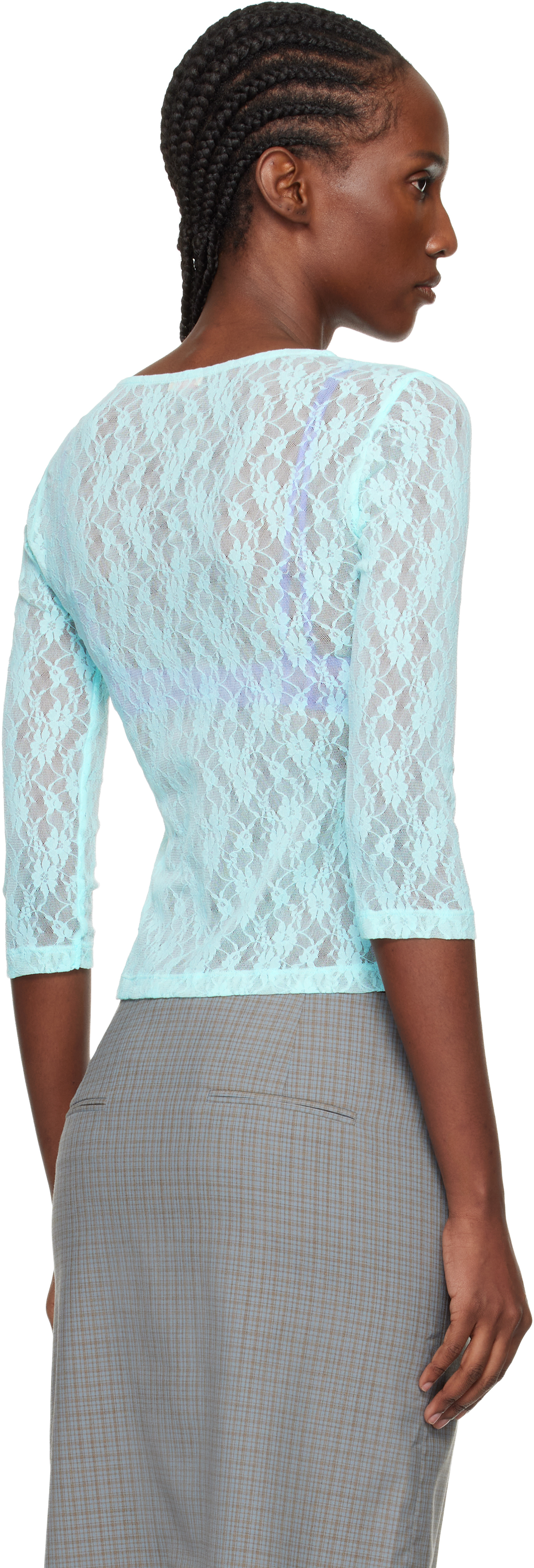 Blue Lace Moss Wrap T-shirt