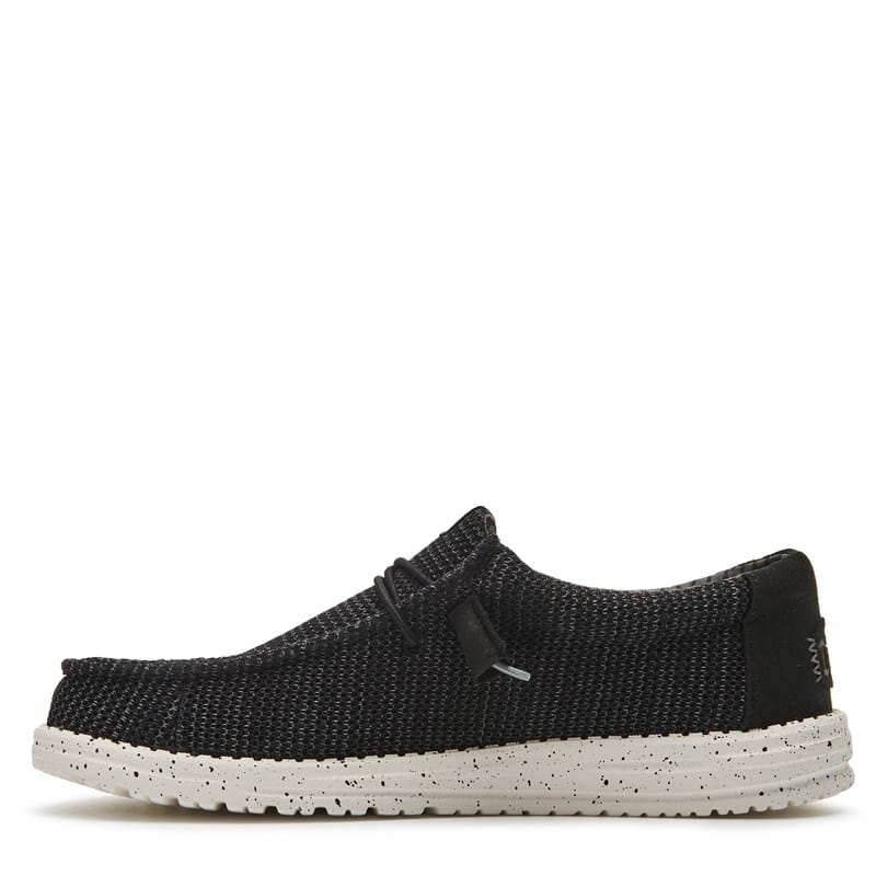Men's Wally Stretch Sox Wide Casual Shoes (Black Wide)