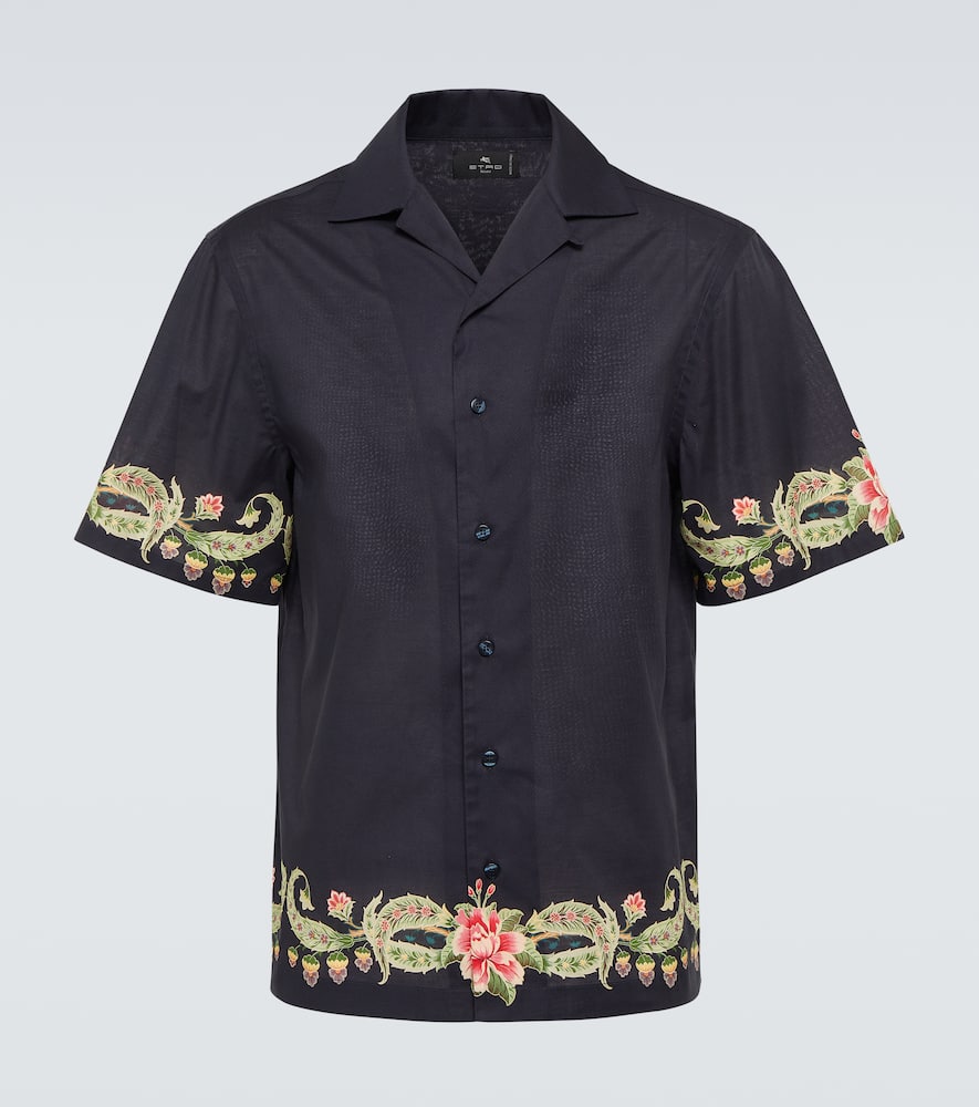 Floral cotton bowling shirt