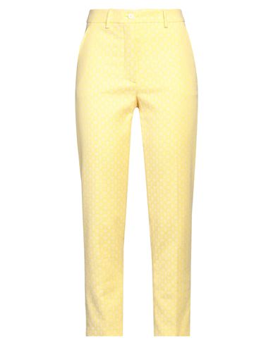 Seventy Venezia Woman Pants Yellow Size 2 Cotton, Polyester, Elastane
