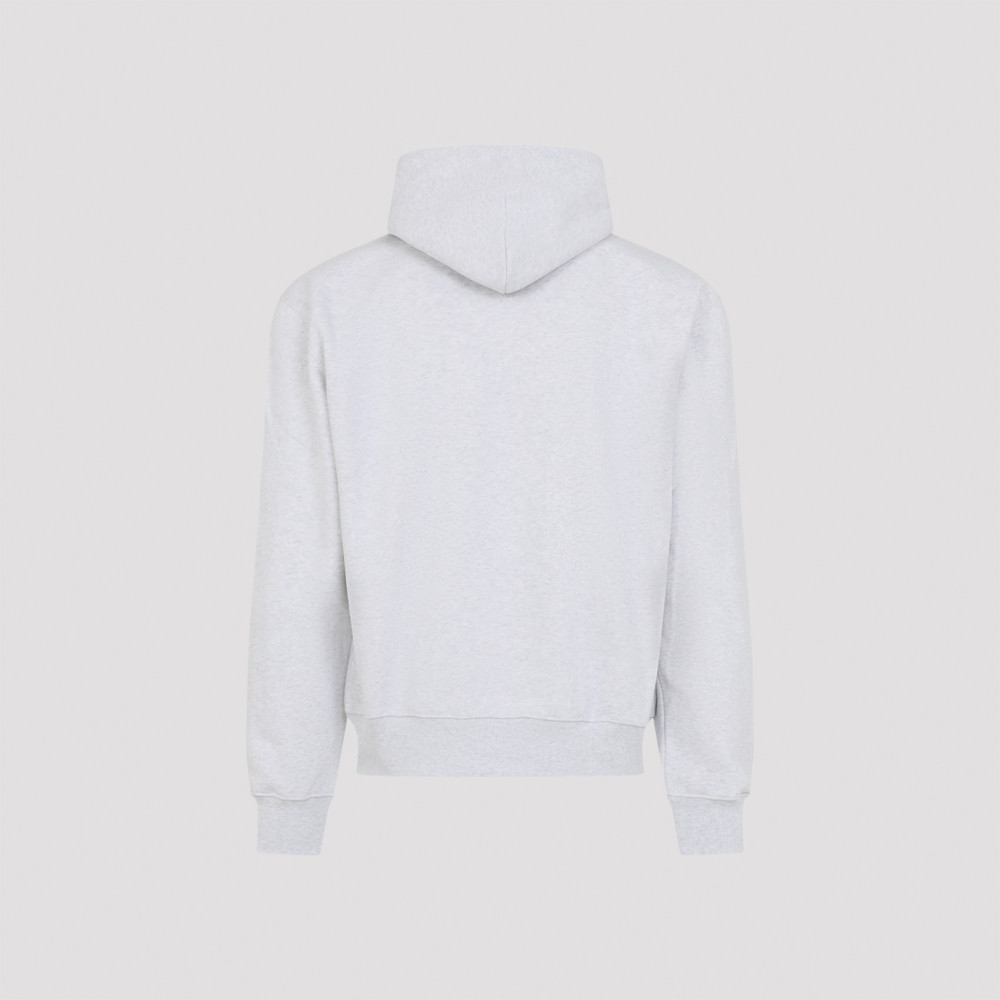 Grey Logo Print Hoodie