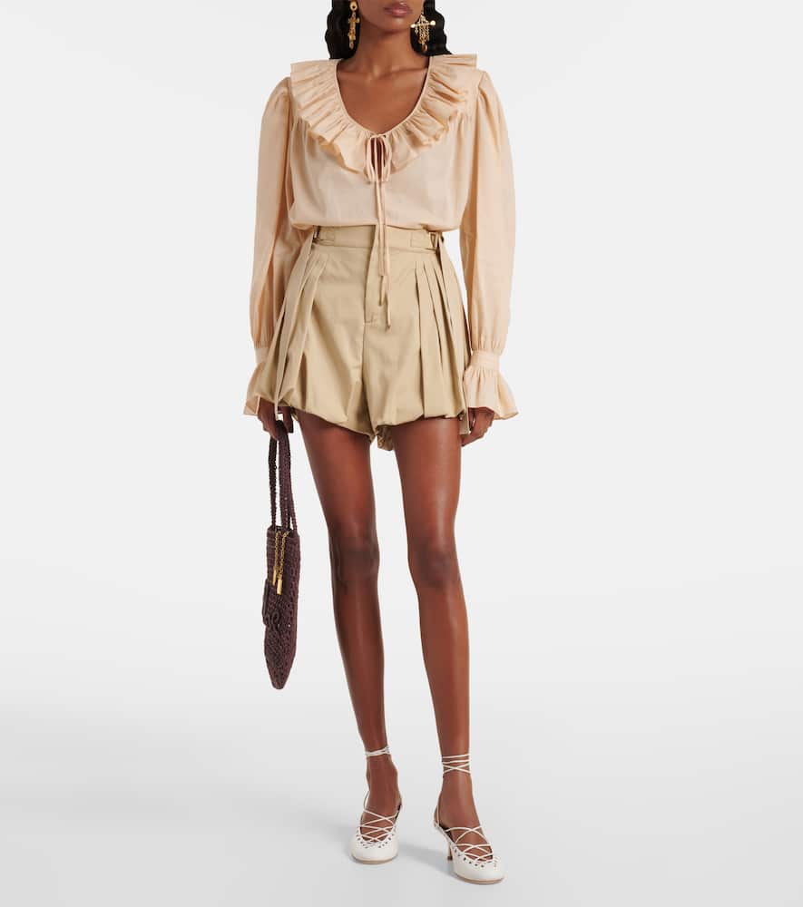 Chloé Ruffled cotton voile blouse