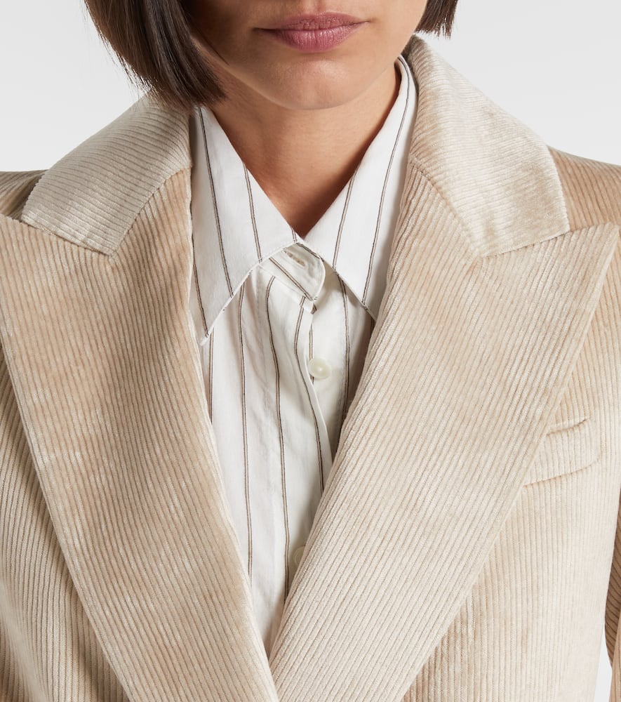 Sevyn double-breasted cotton-blend corduroy blazer