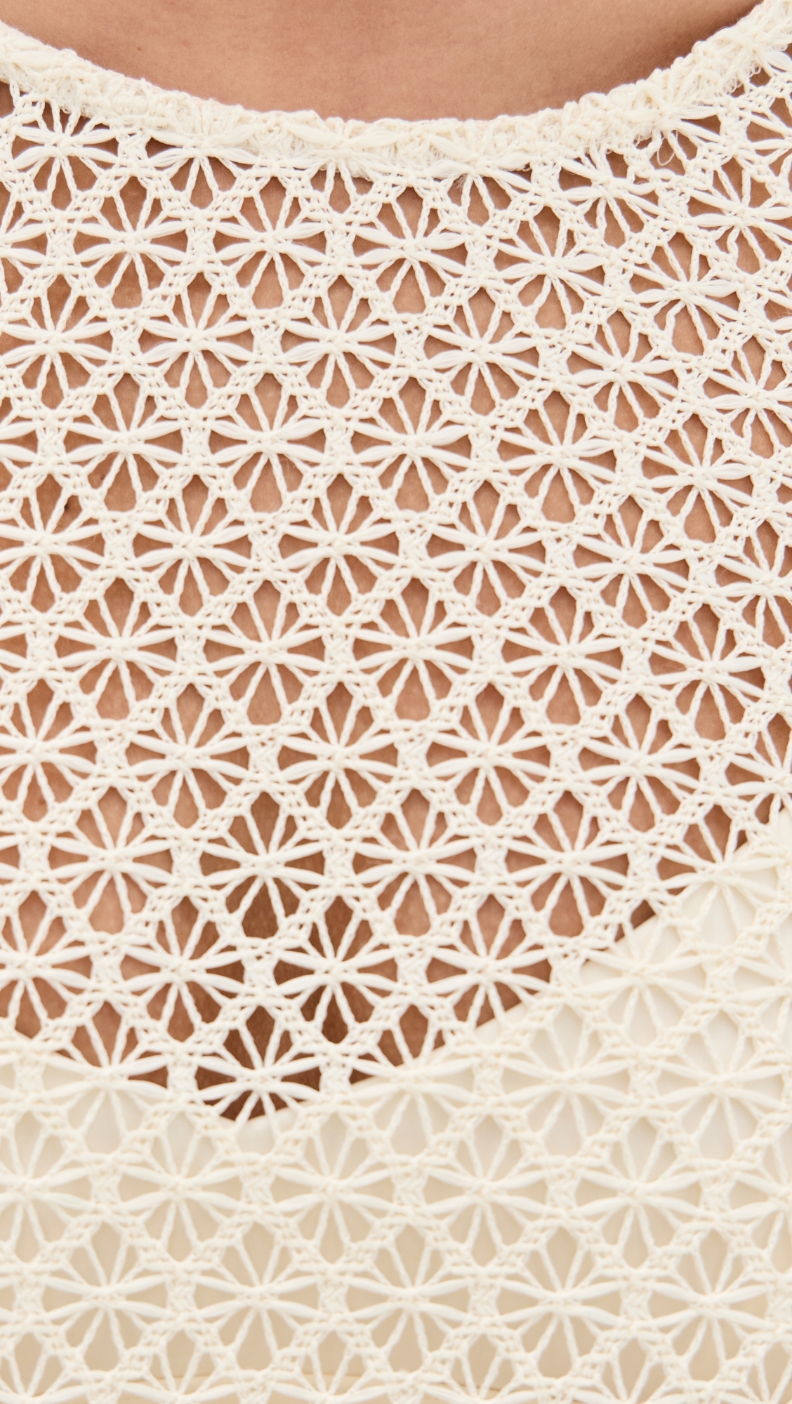 Island Crochet Dress Natural
