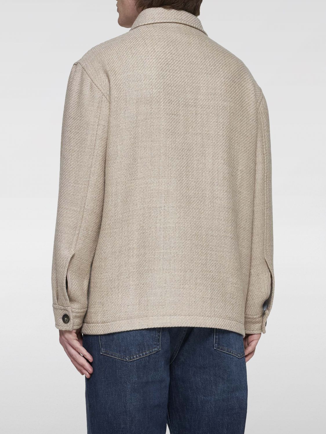 Wool shirt jacket - Neutrals
