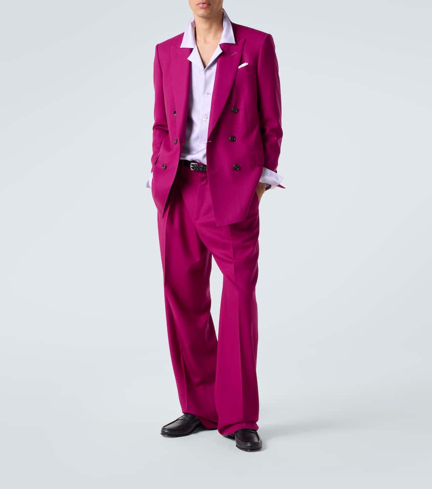 Wool twill suit jacket