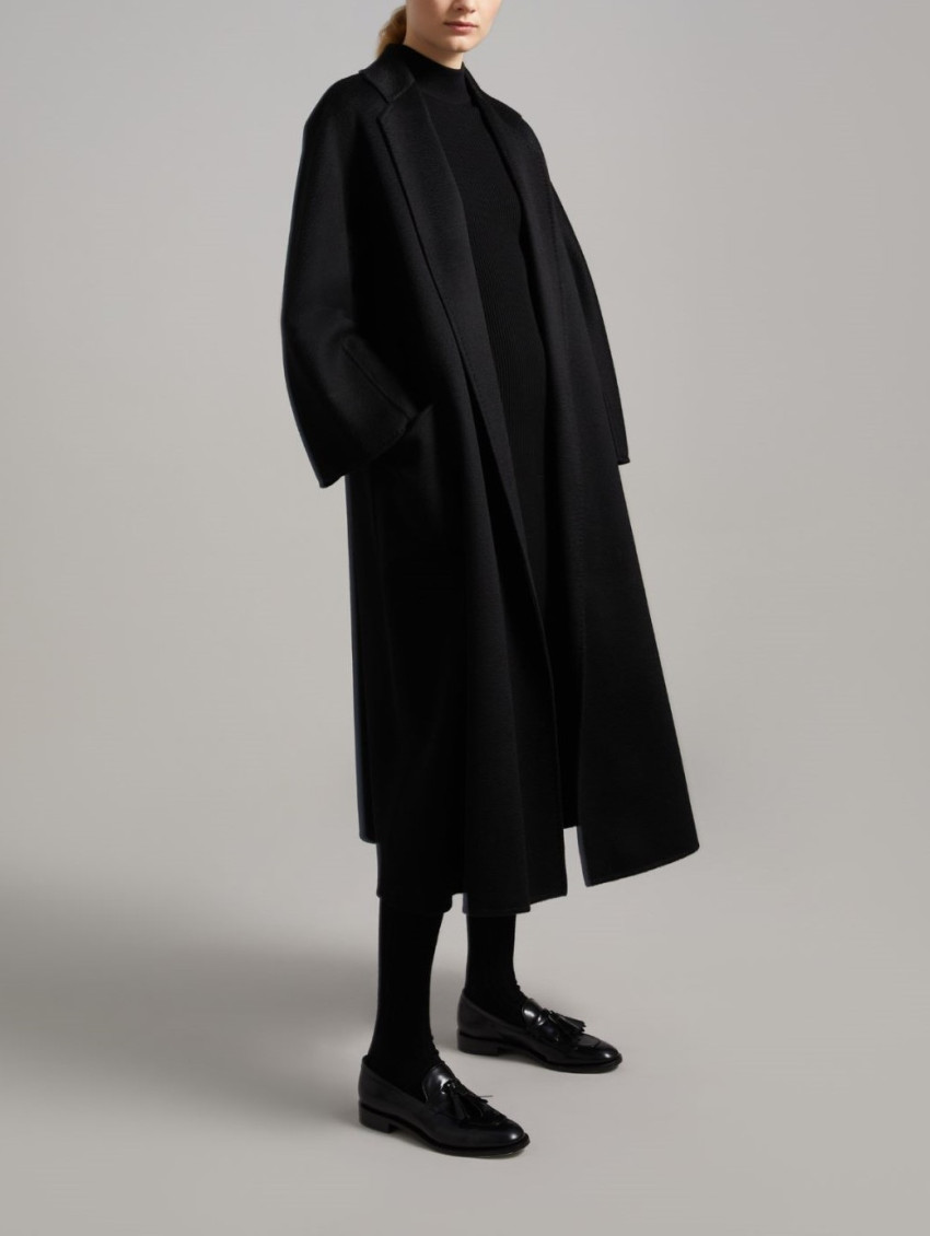 Black Ludmilla Cashmere Belted Coat