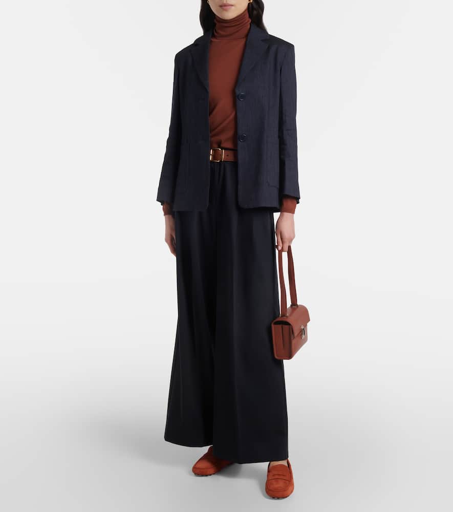 Nichols virgin wool wide-leg pants