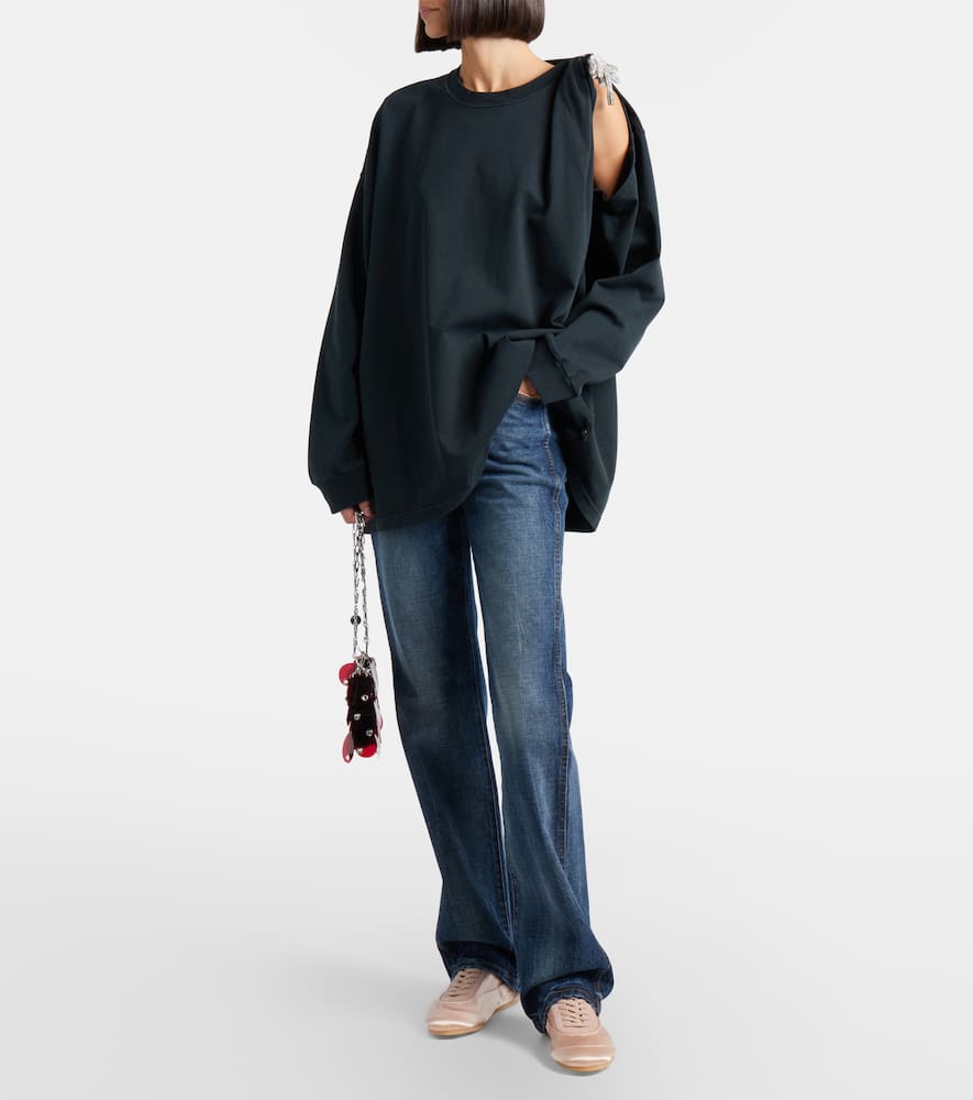 Embellished cotton jersey T-shirt