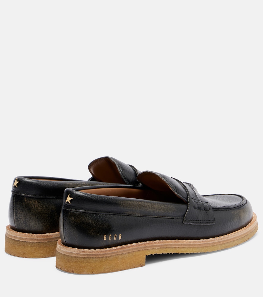 Jerry distressed leather penny loafers