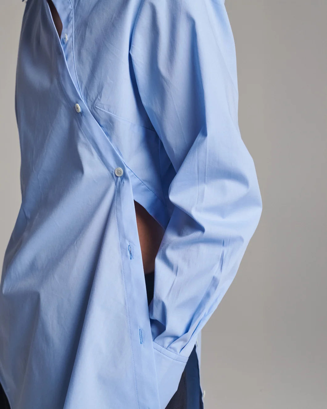 Twisted Cotton Light Blue Shirt