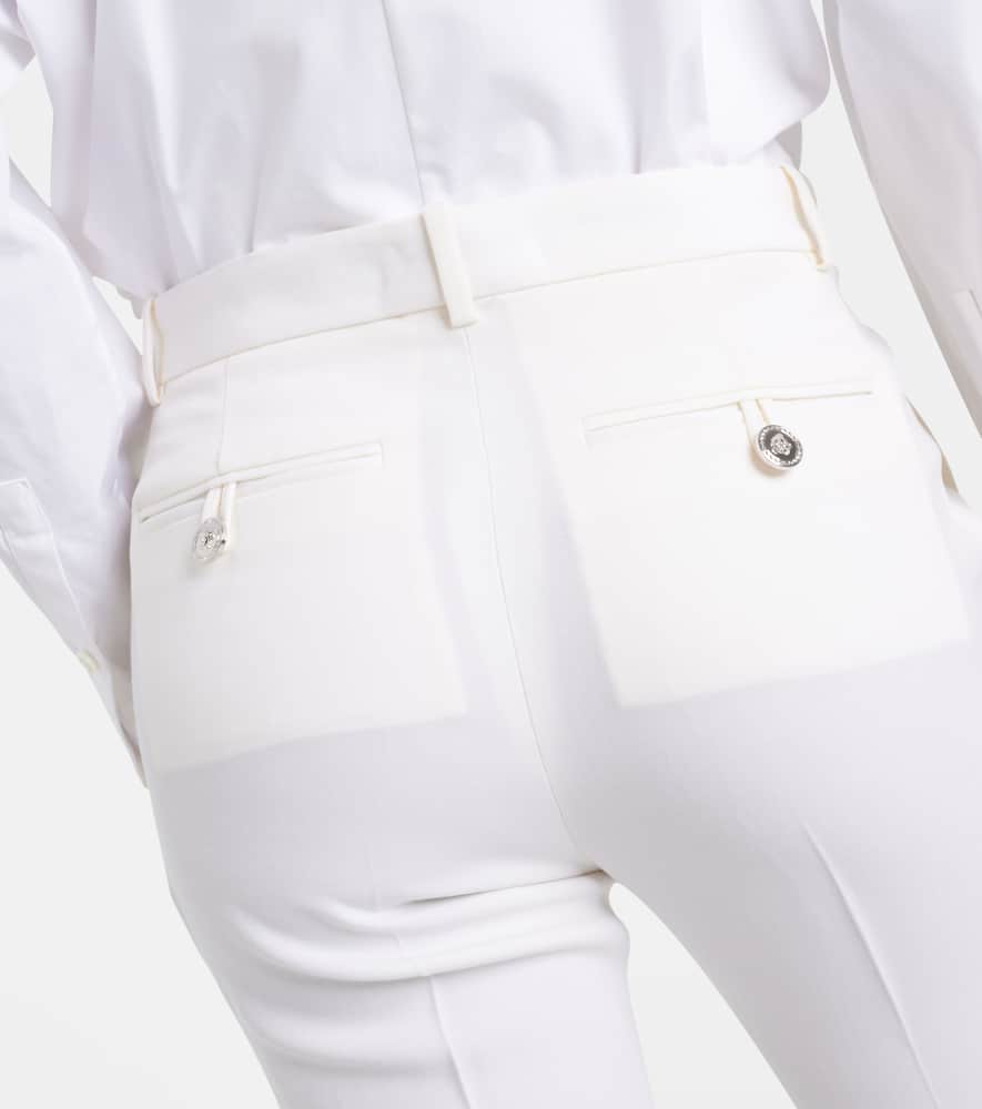 High-rise wool slim pants