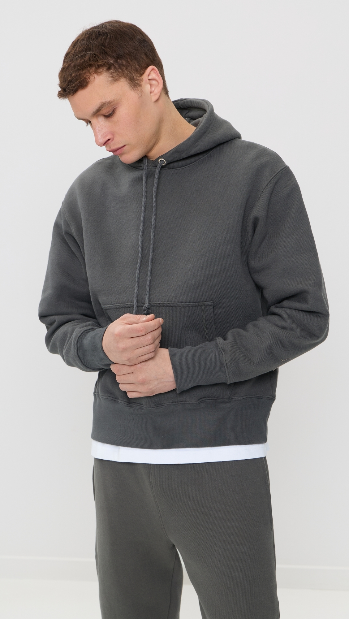 Loopback Hoodie Washed Black