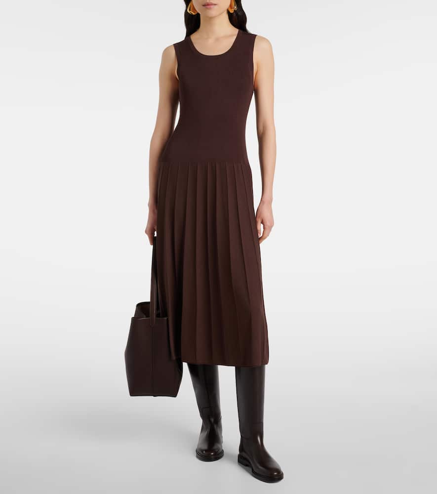 Pleated midi dress