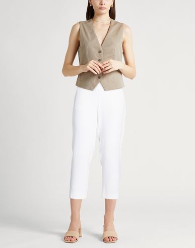 Woman Pants White Size 4 Acetate, Viscose