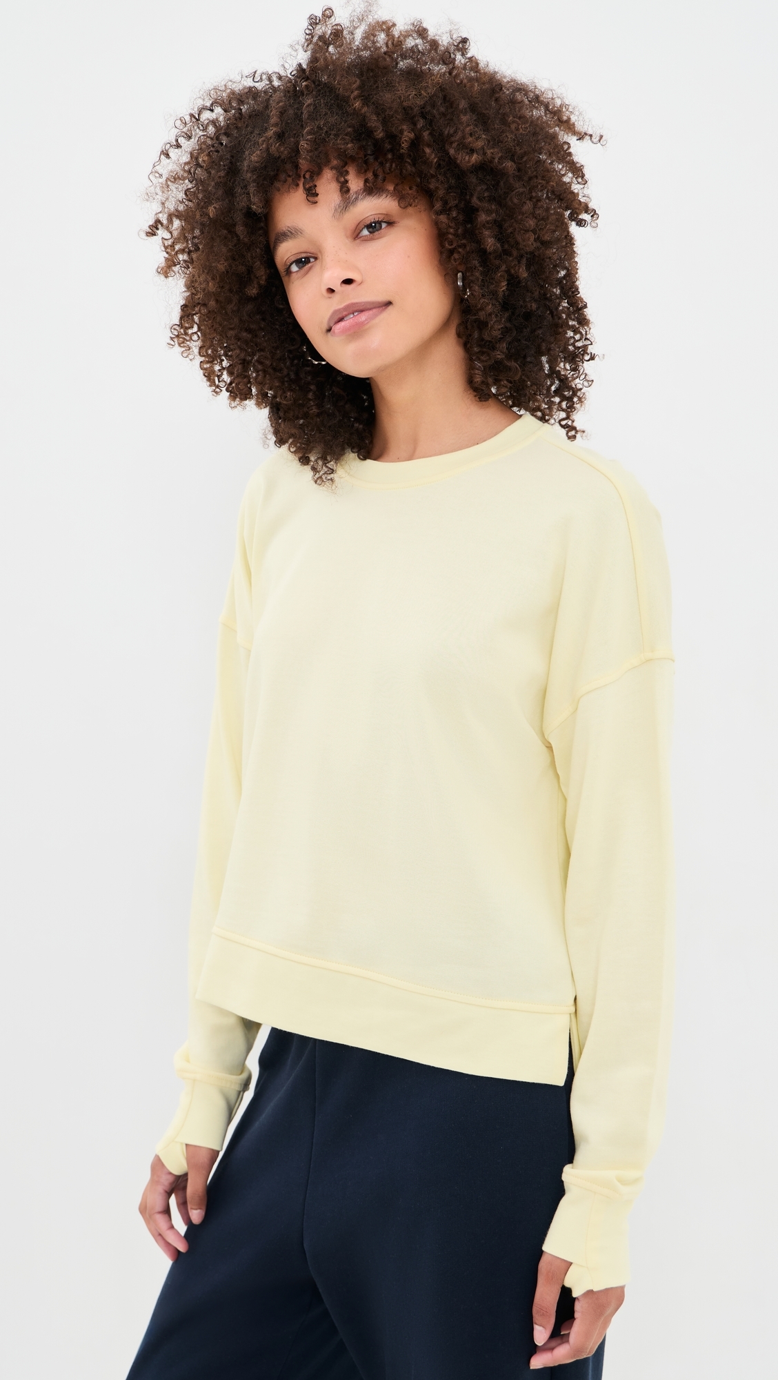 After Class Crop Sweatshirt Butterscotch Yellow