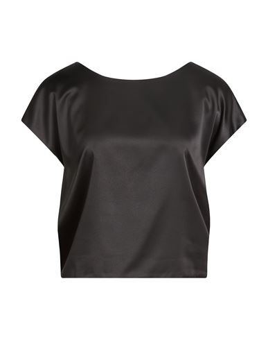 Woman Top Black Size L Polyester, Elastane