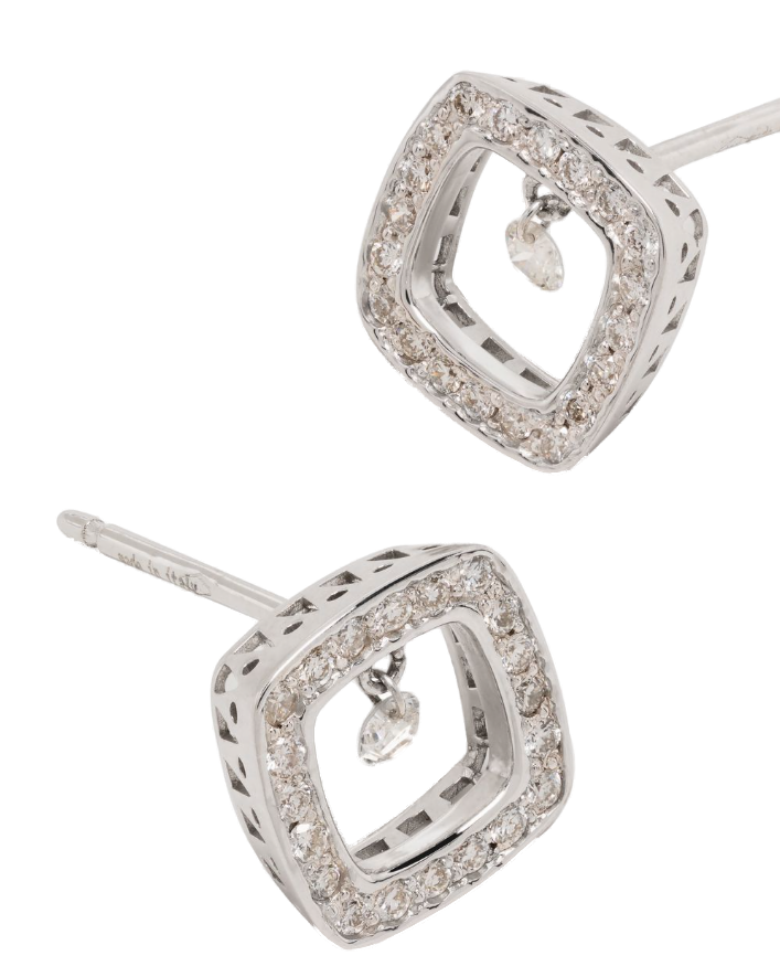 Stud Earrings — White