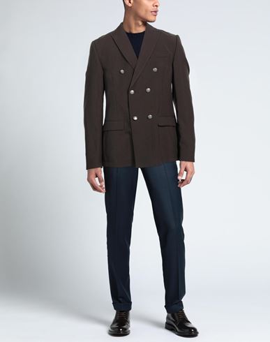 Man Blazer Dark brown Size 36 Polyester