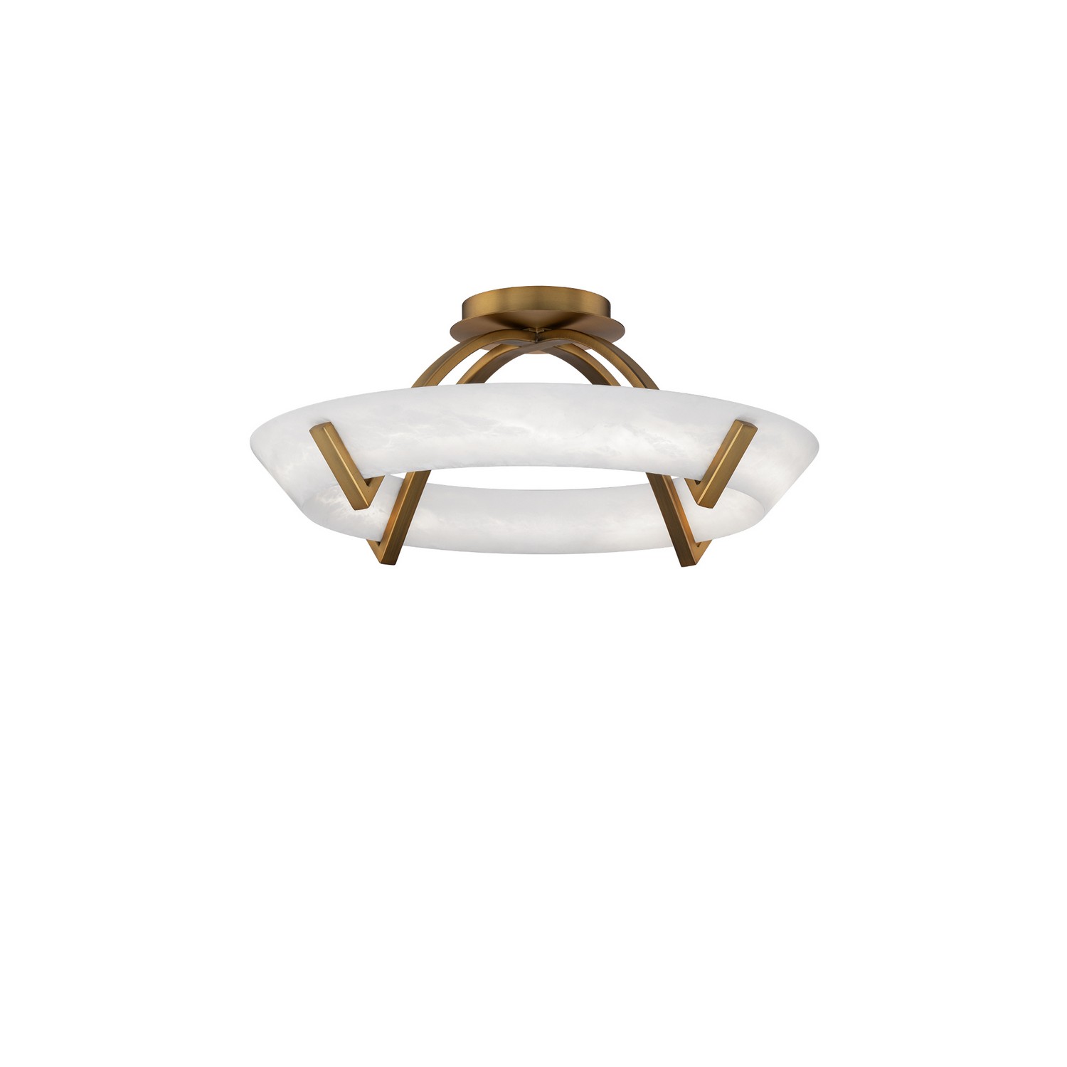 Aged Brass LED Flush Mount from the Copa Collection