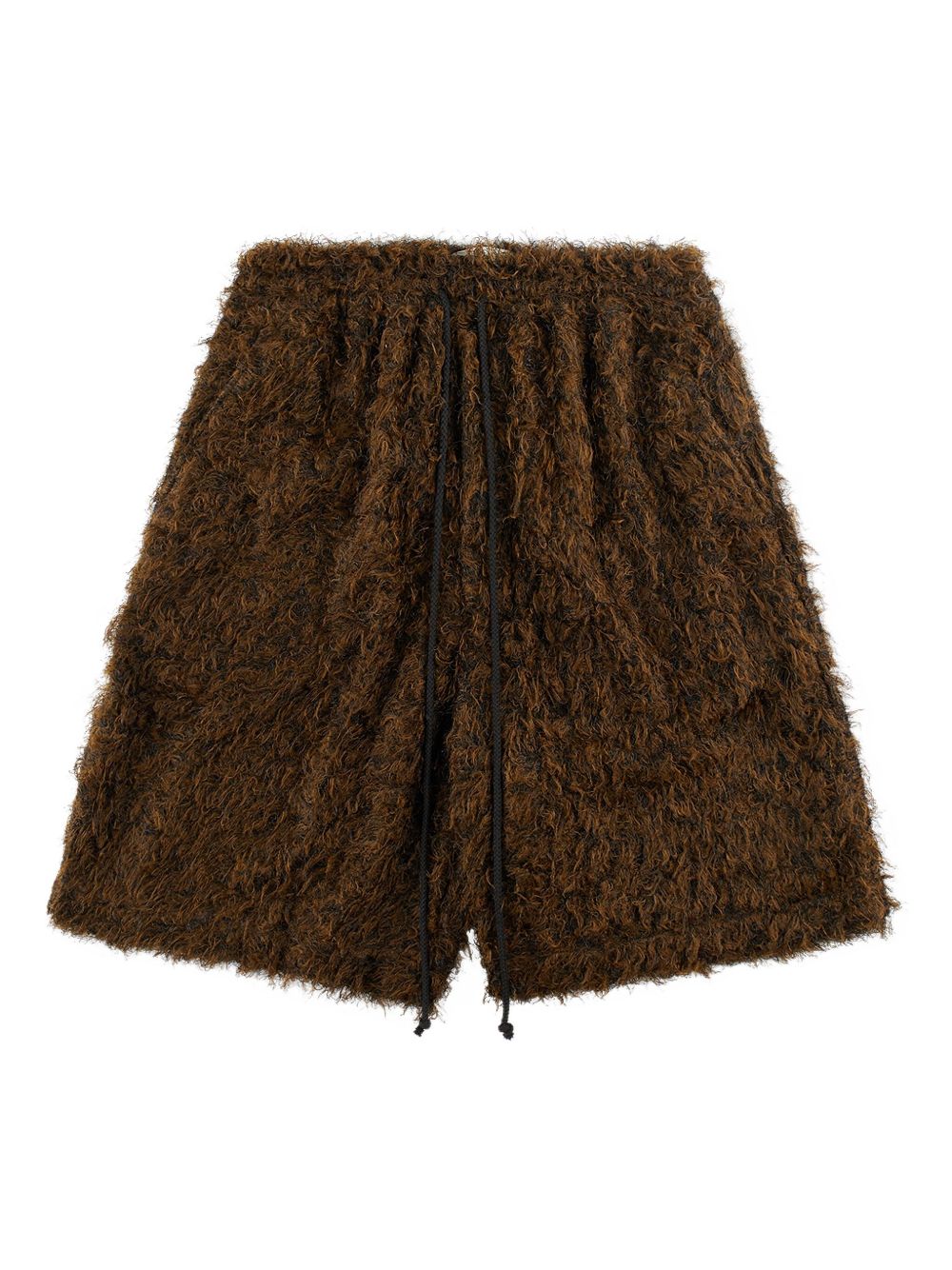 Elasticated "Black" shorts - Brown