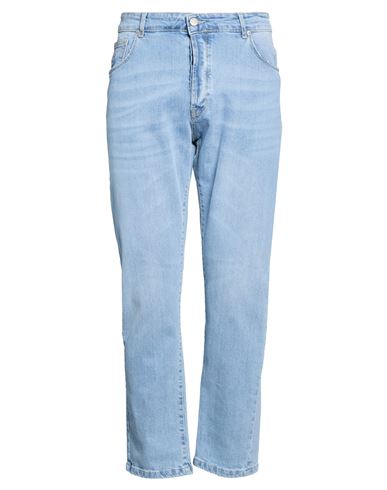 Man Jeans Blue Size 38 Cotton, Elastane