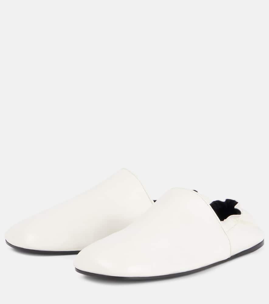Khaite Banks leather slip-on shoes