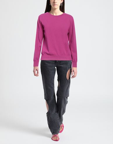 Woman Sweater Fuchsia Size XL Wool, Cashmere