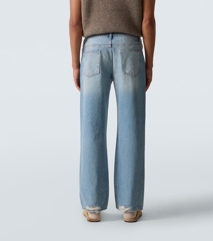 Relaxed Jean distressed straight jeans
